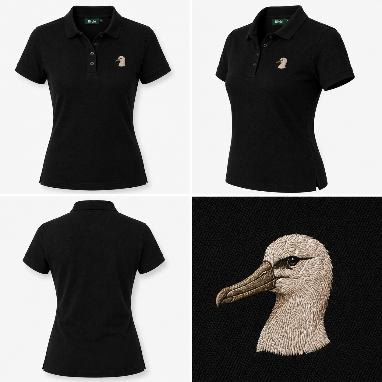 Men's Birdie Signature Polo in Chocolate with embroidered albatross