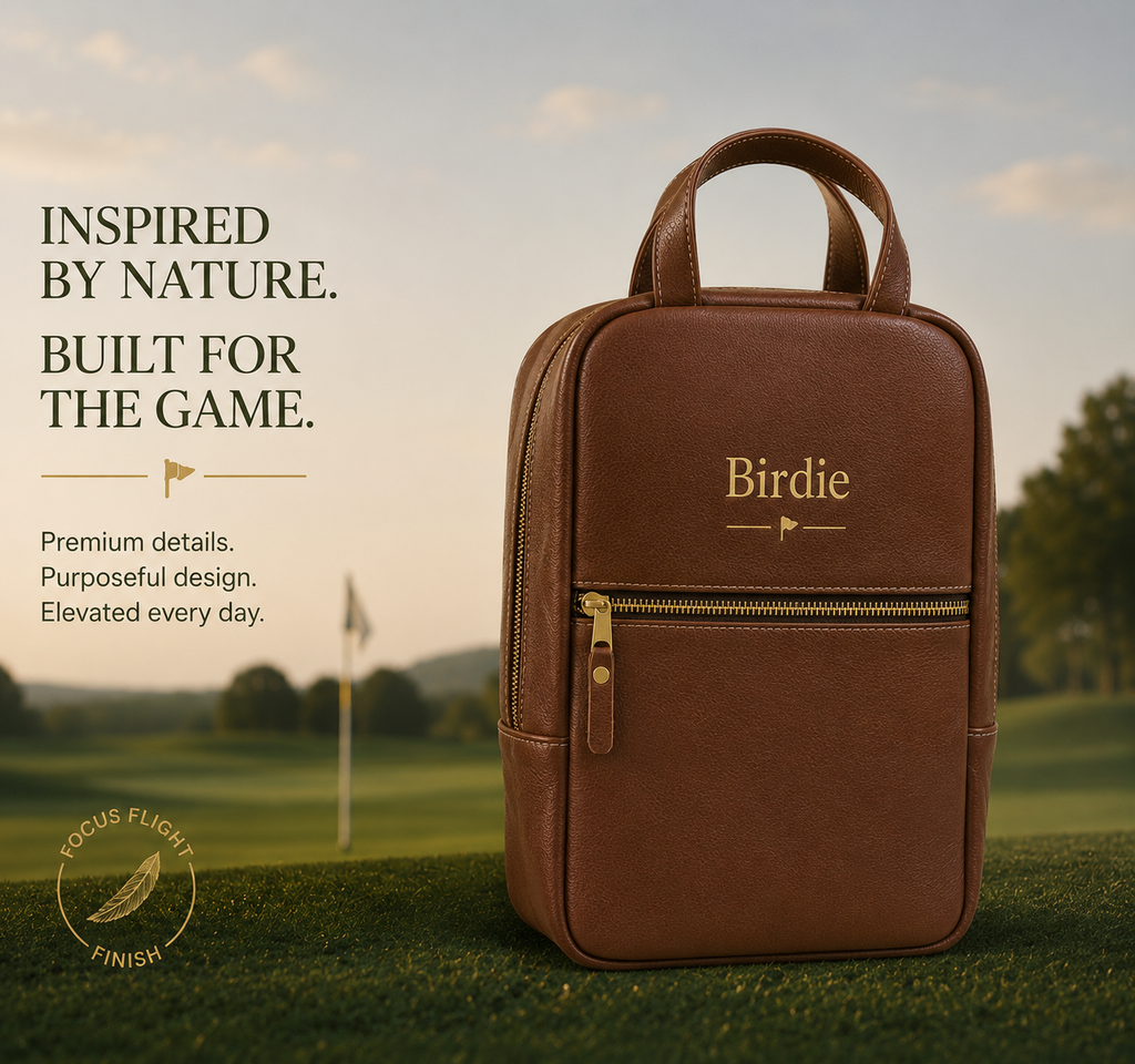 Birdie Golf Shoe Bag — Saddle Tan