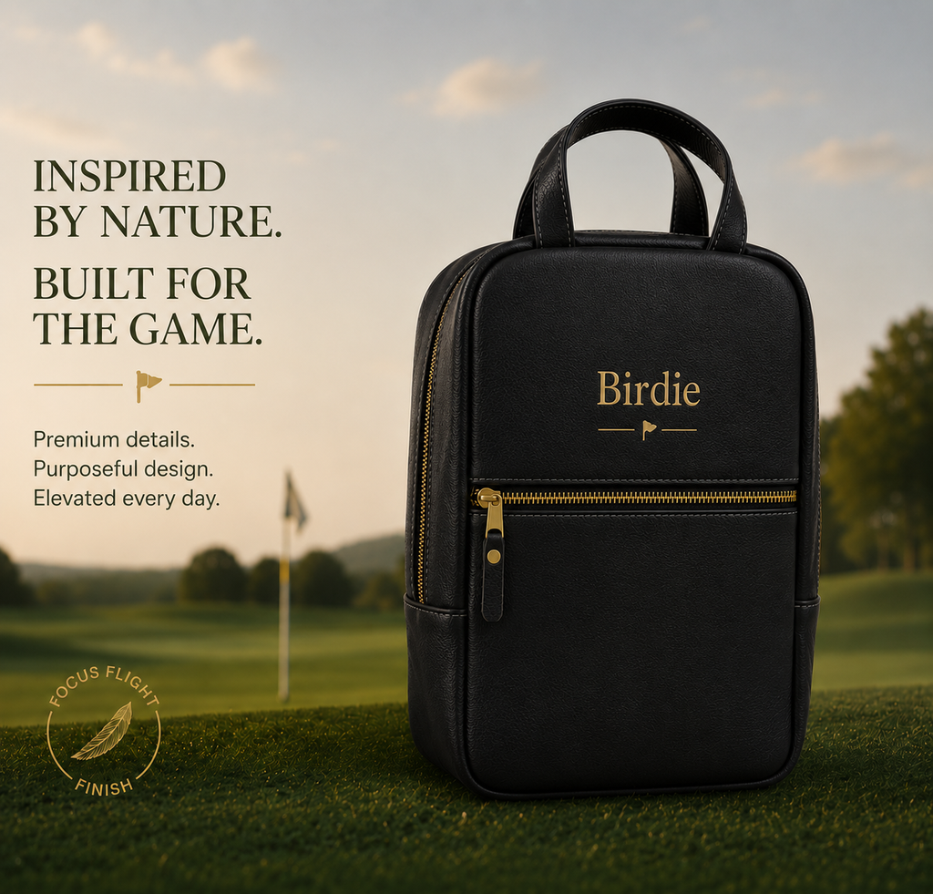 Birdie Golf Shoe Bag — Jet Black