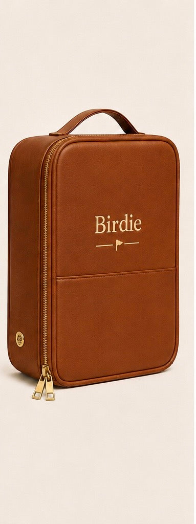 Birdie Golf Shoe Bag — Saddle Tan